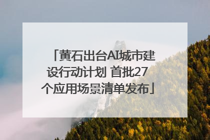 黄石出台AI城市建设行动计划 首批27个应用场景清单发布