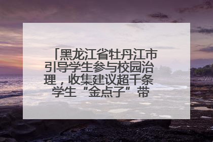 黑龙江省牡丹江市引导学生参与校园治理，收集建议超千条 学生“金点子”带来学校“新样子”