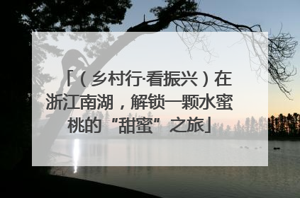（乡村行·看振兴）在浙江南湖，解锁一颗水蜜桃的“甜蜜”之旅