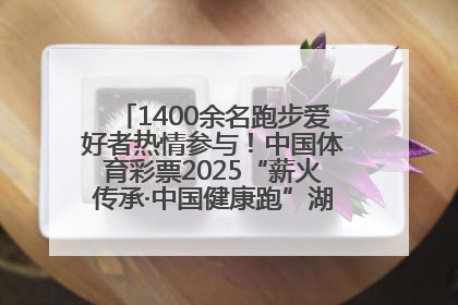 1400余名跑步爱好者热情参与！中国体育彩票2025“薪火传承·中国健康跑”湖南靖州站激情开赛
