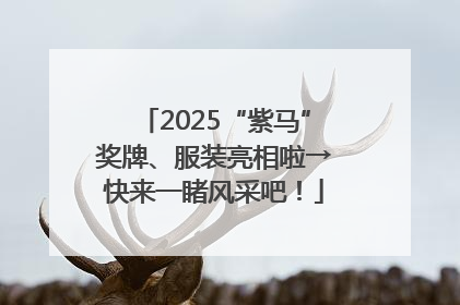 2025“紫马”奖牌、服装亮相啦→快来一睹风采吧！