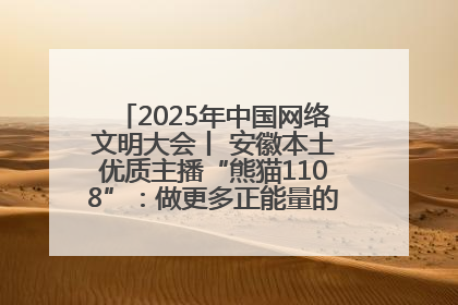 2025年中国网络文明大会丨 安徽本土优质主播“熊猫1108”：做更多正能量的事情 带给大家快乐