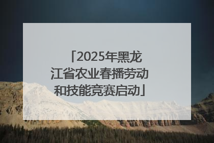 2025年黑龙江省农业春播劳动和技能竞赛启动