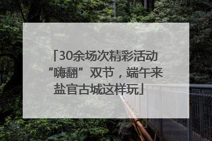 30余场次精彩活动“嗨翻”双节，端午来盐官古城这样玩