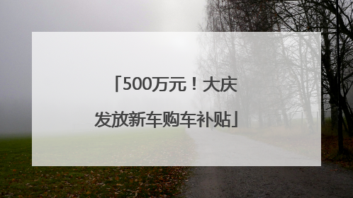 500万元！大庆发放新车购车补贴