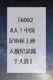 60028人！中国足协杯上座人数纪录属于大连