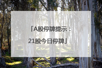 A股停牌提示：21股今日停牌