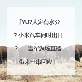 YU7大定有水分？小米汽车何时出口？……雷军返场直播带来一串回应